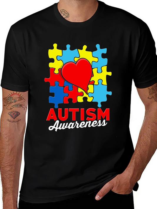 Autism Awareness T-Shirt Jigsaw Heart Puzzle