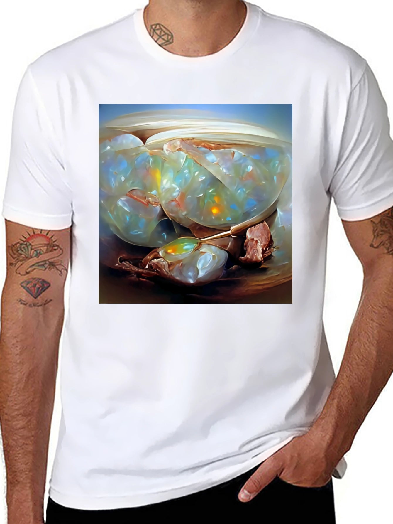 Abstract Art T-Shirt: Shell with Jelly Cubes