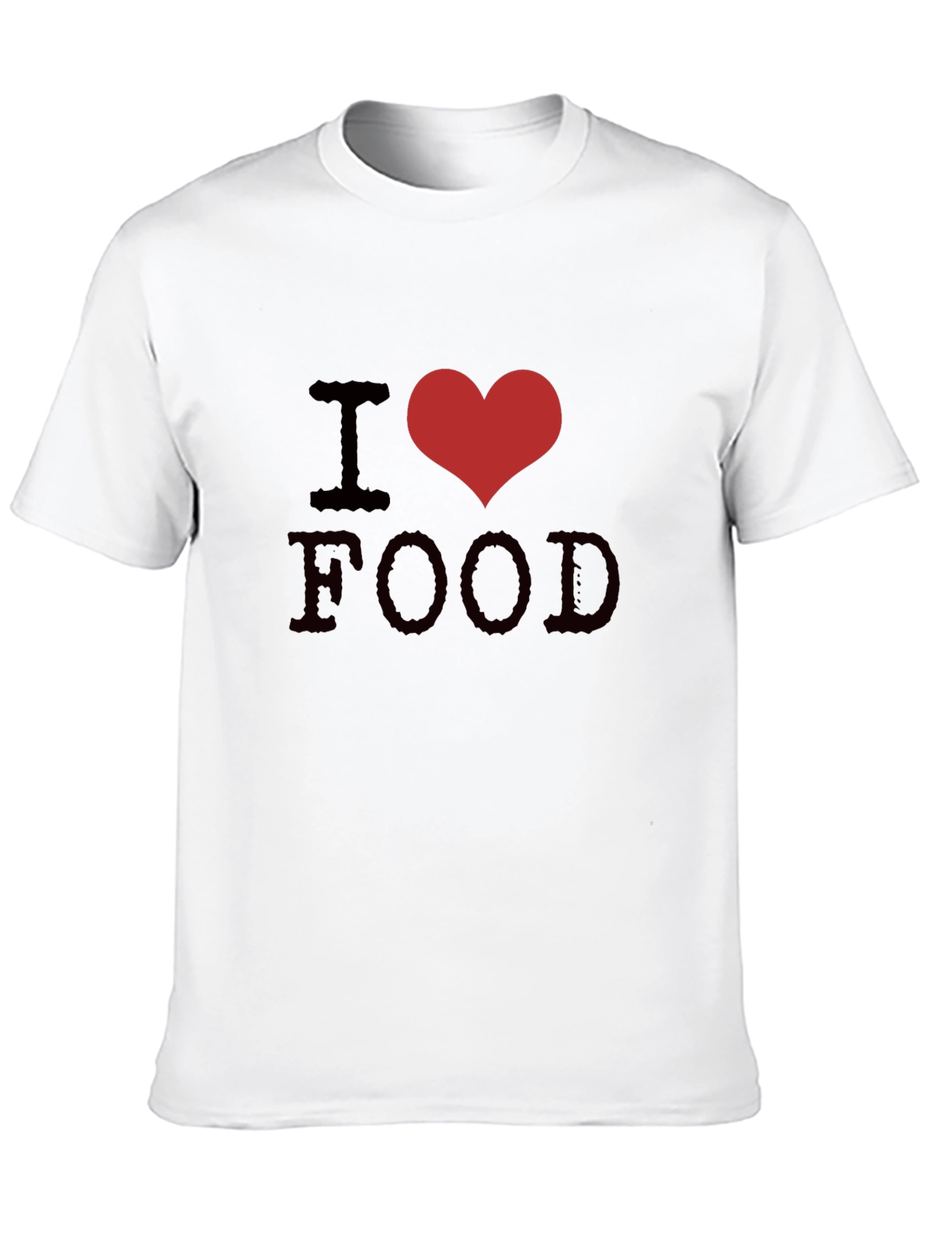 I Heart Food Graphic Tee - Unisex Black T-Shirt