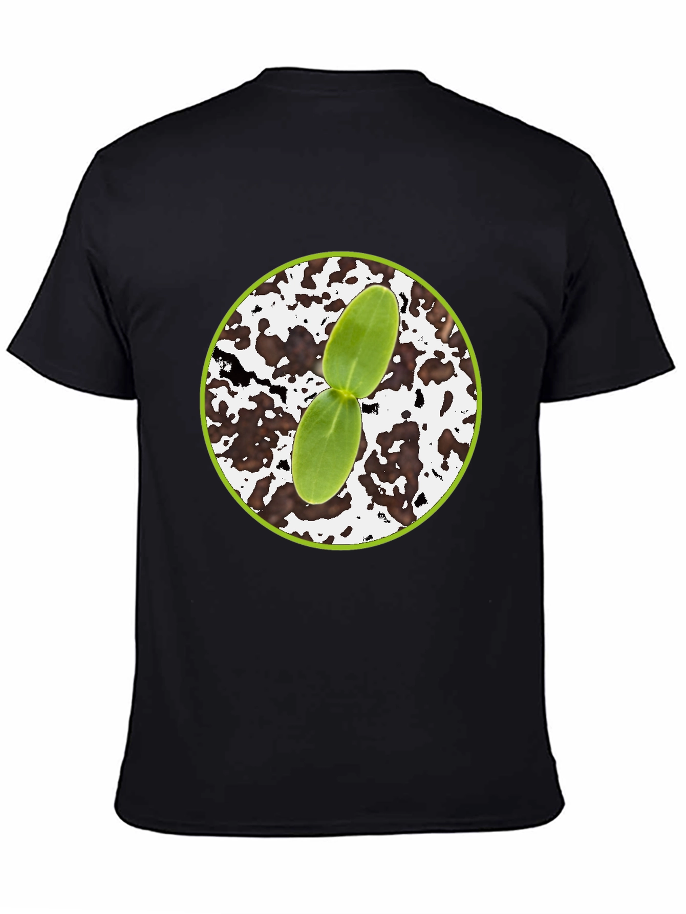 Seedling Graphic Tee - Black Cotton Comfort