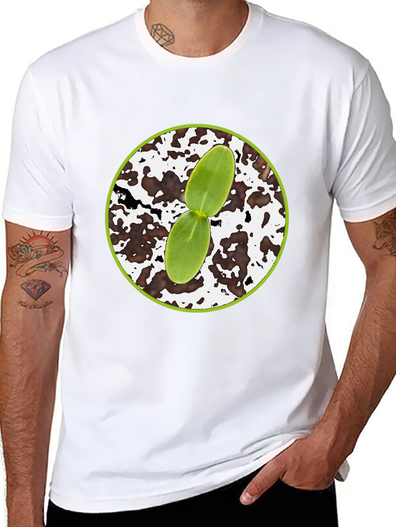 Seedling Graphic Tee - Black Cotton Comfort