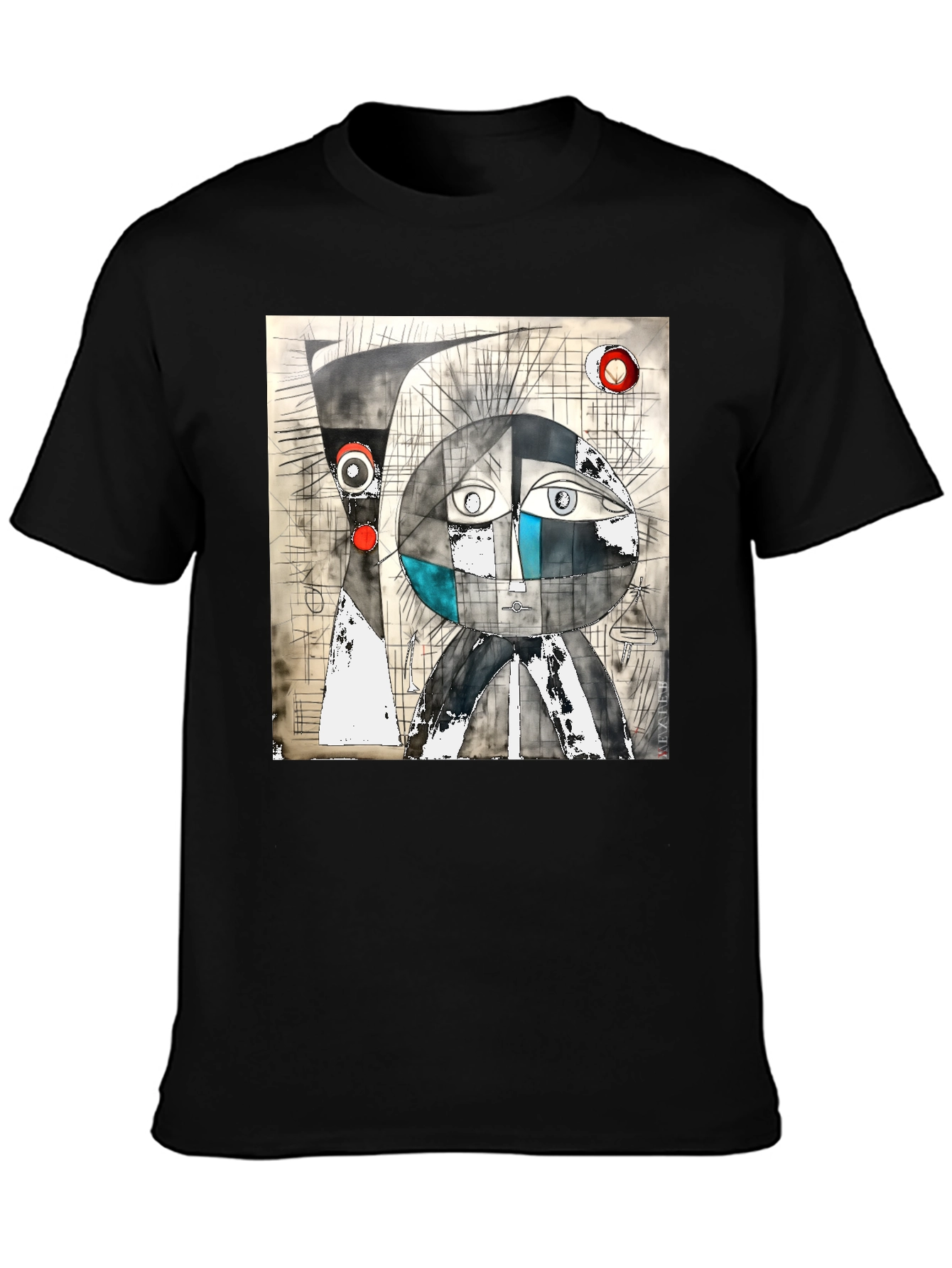 Abstract Art Graphic Black T-Shirt