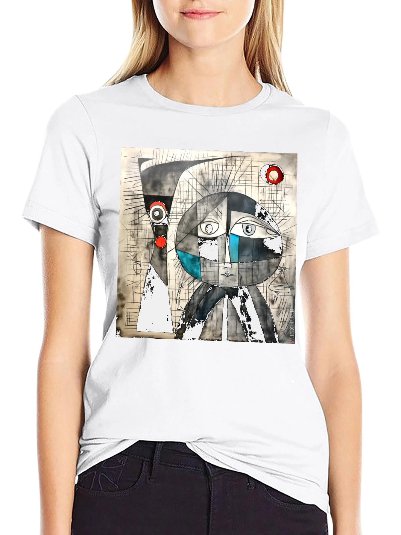 Abstract Art Graphic Black T-Shirt