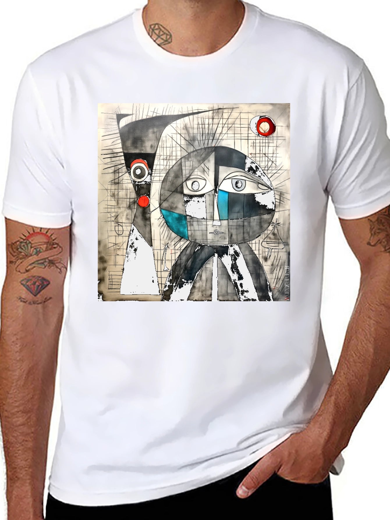 Abstract Art Graphic Black T-Shirt