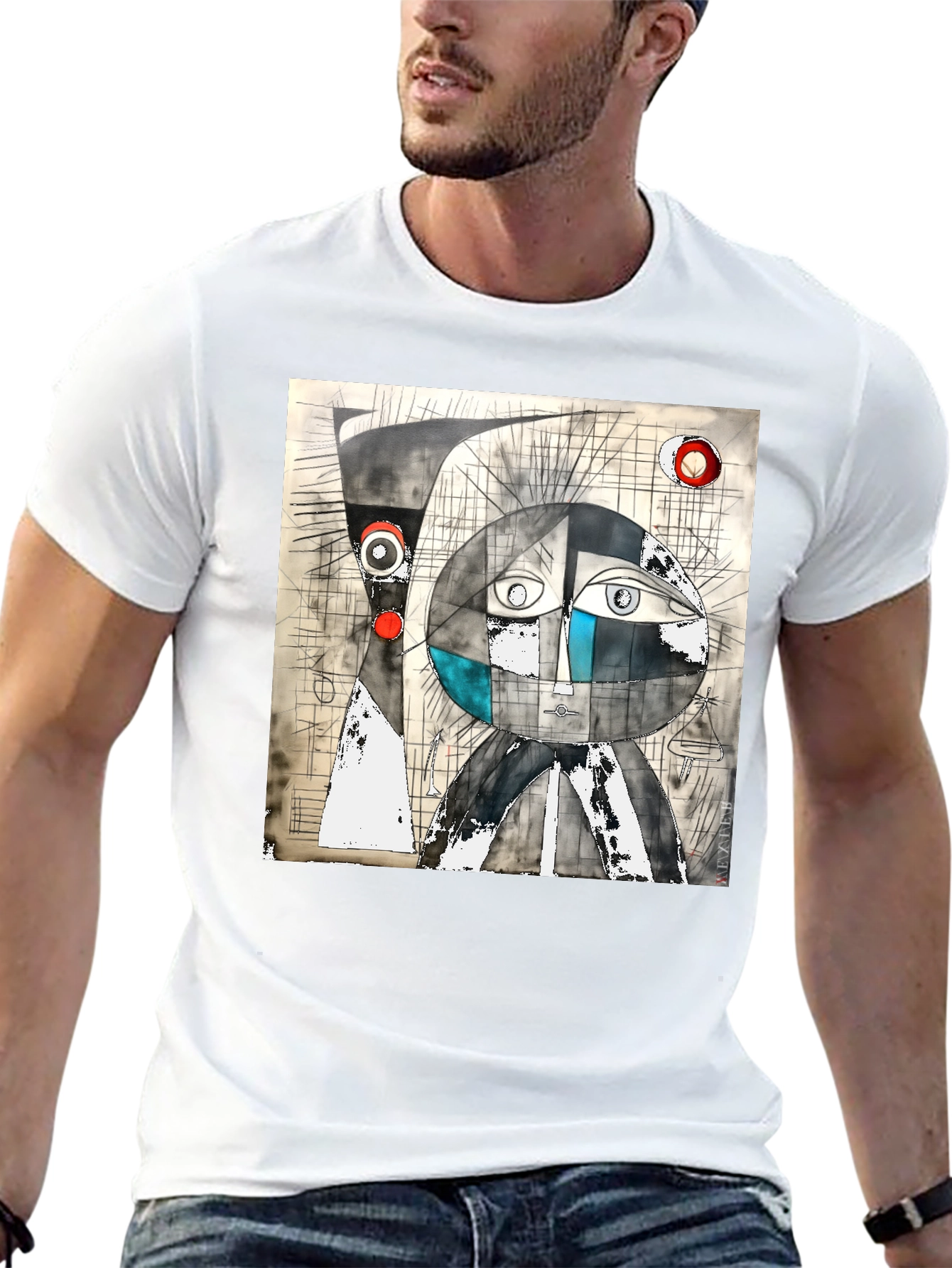 Abstract Art Graphic Black T-Shirt