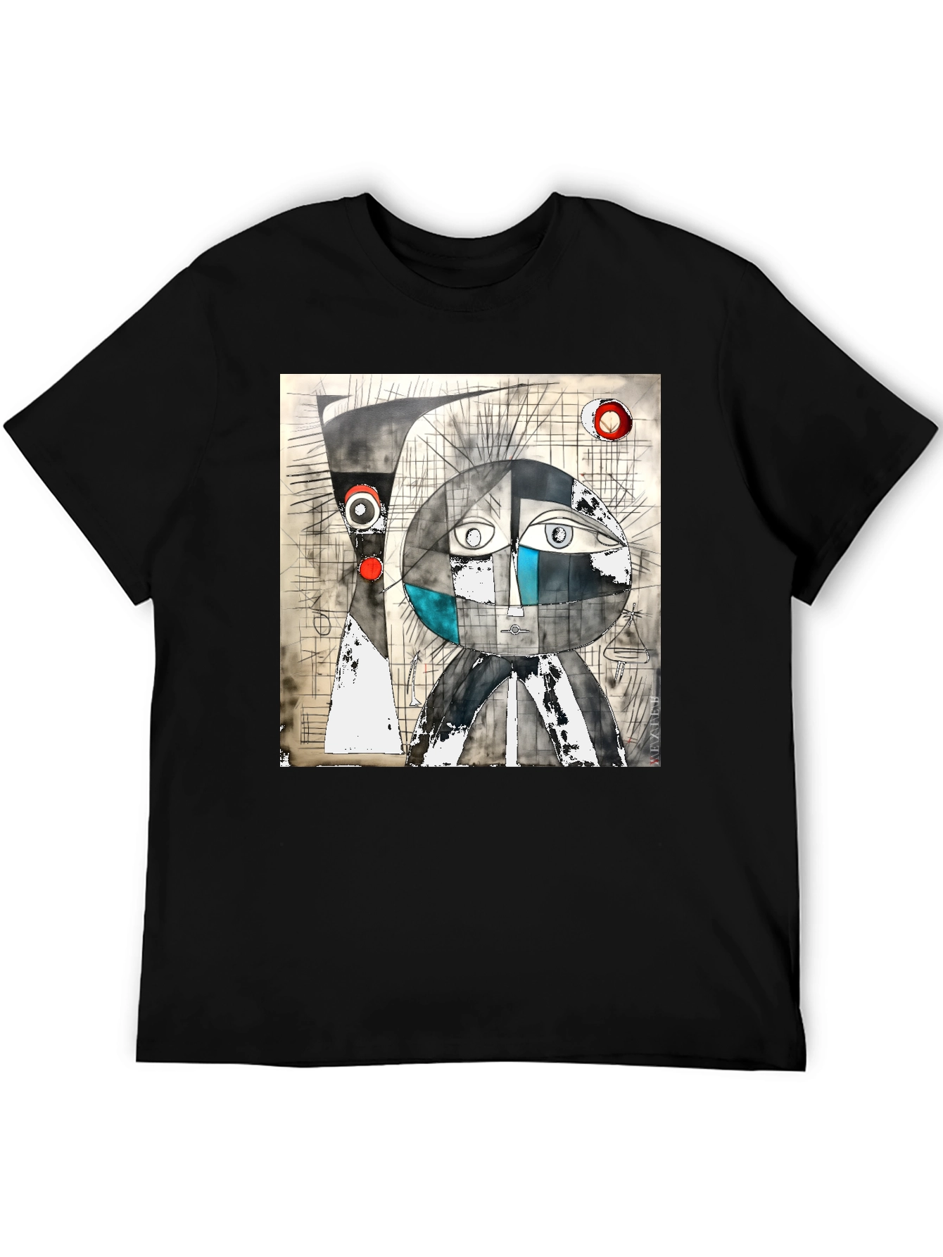 Abstract Art Graphic Black T-Shirt