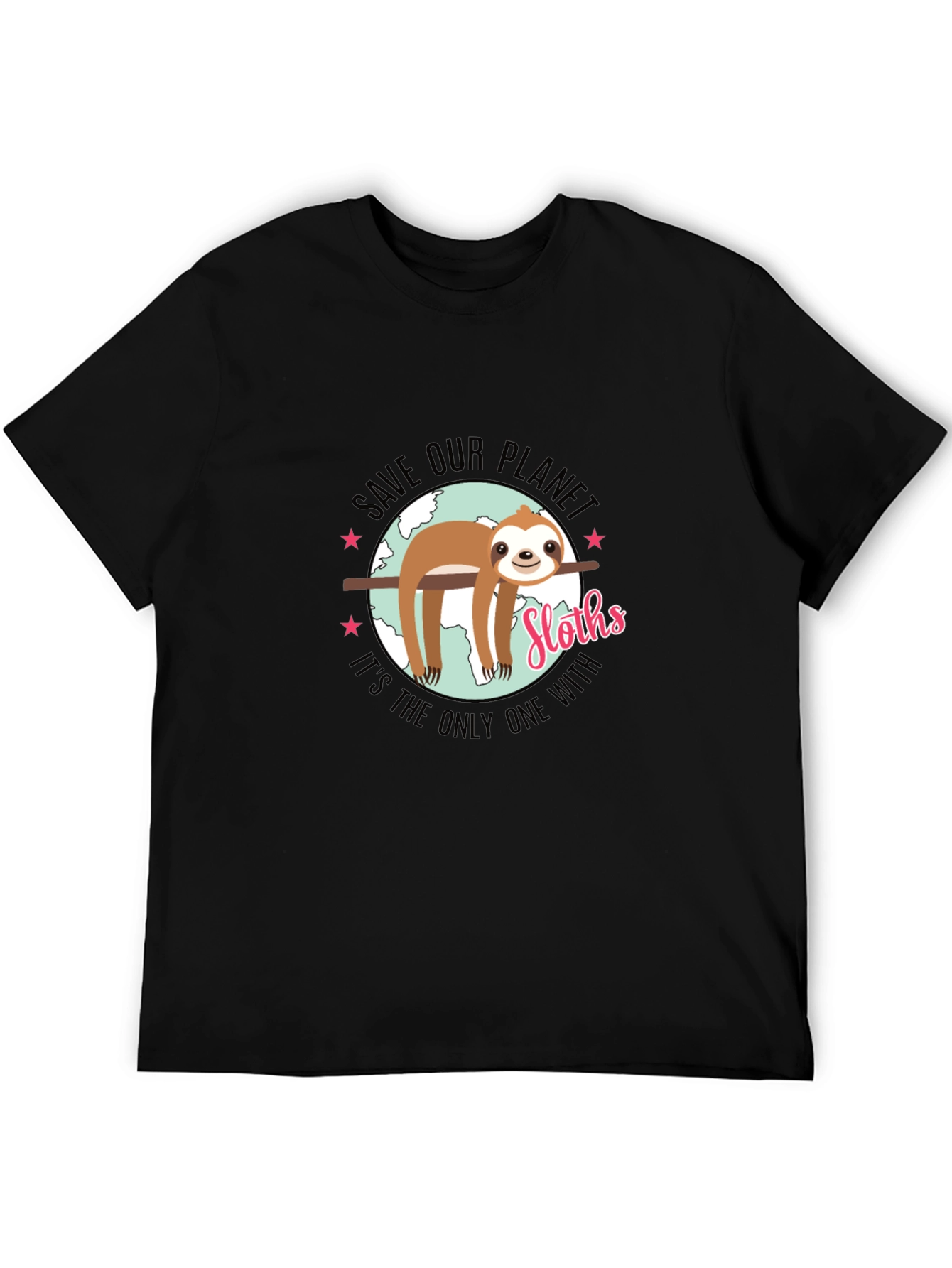 Save Our Planet Sloth Graphic T-Shirt