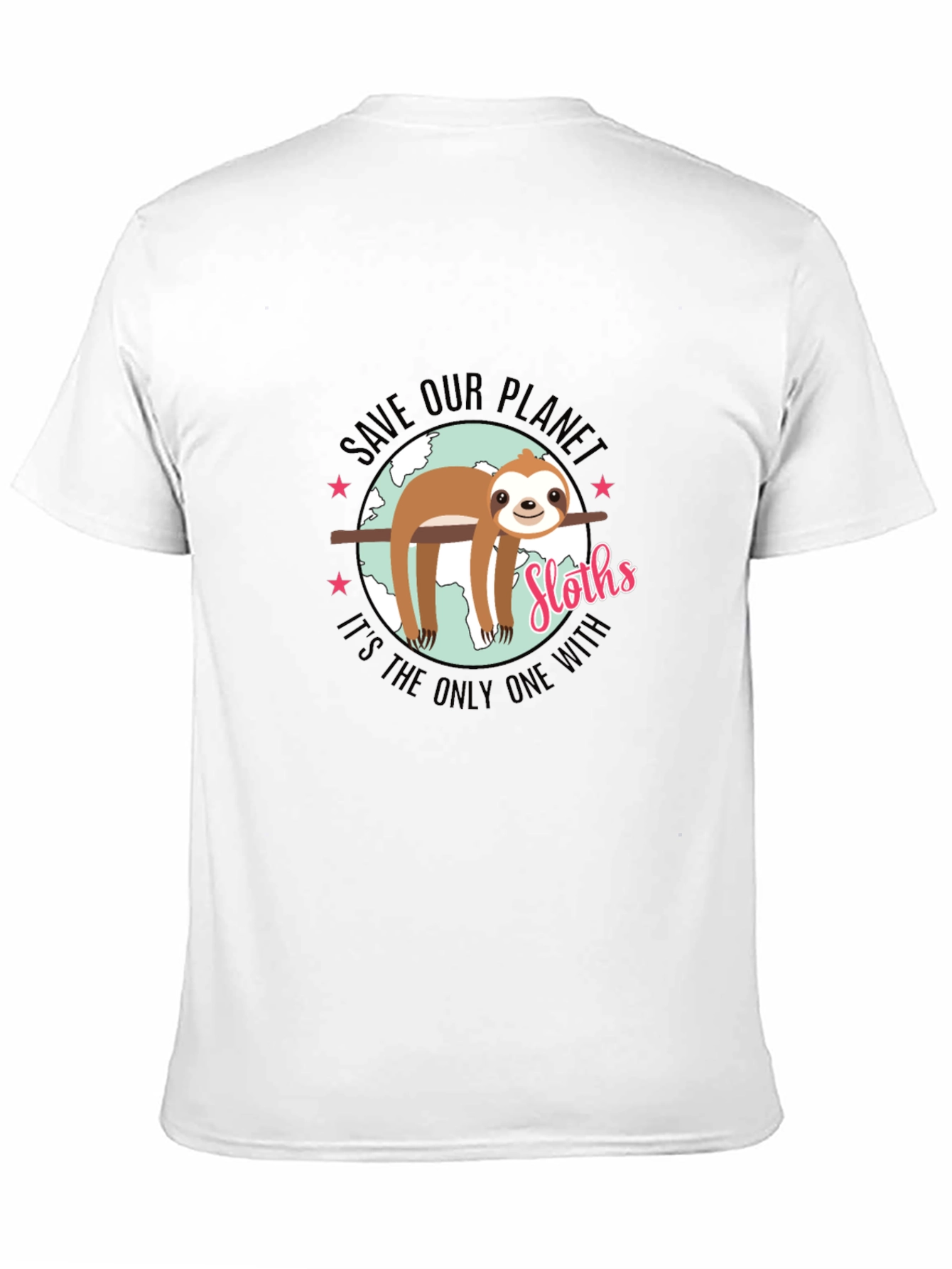 Save Our Planet Sloth Graphic T-Shirt