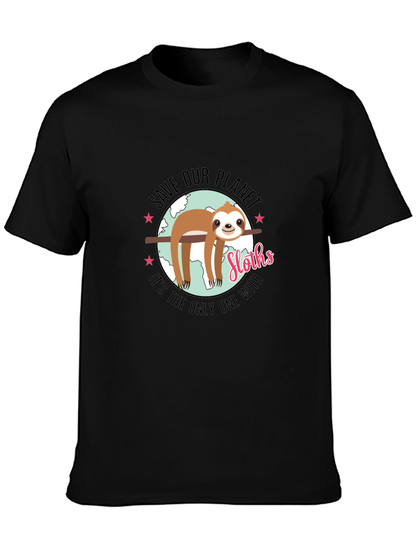 Save Our Planet Sloth Graphic T-Shirt