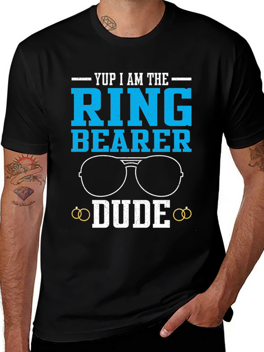 Ring Bearer Dude T-Shirt - Funny Wedding Tee