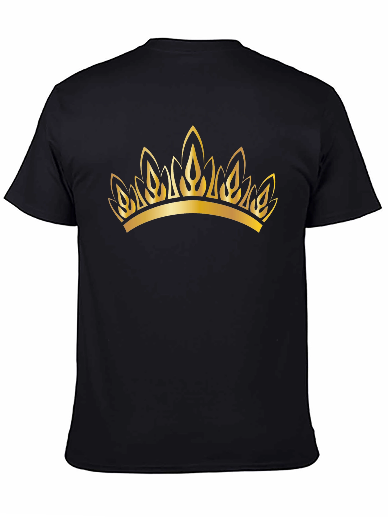 Golden Crown Graphic Black T-Shirt