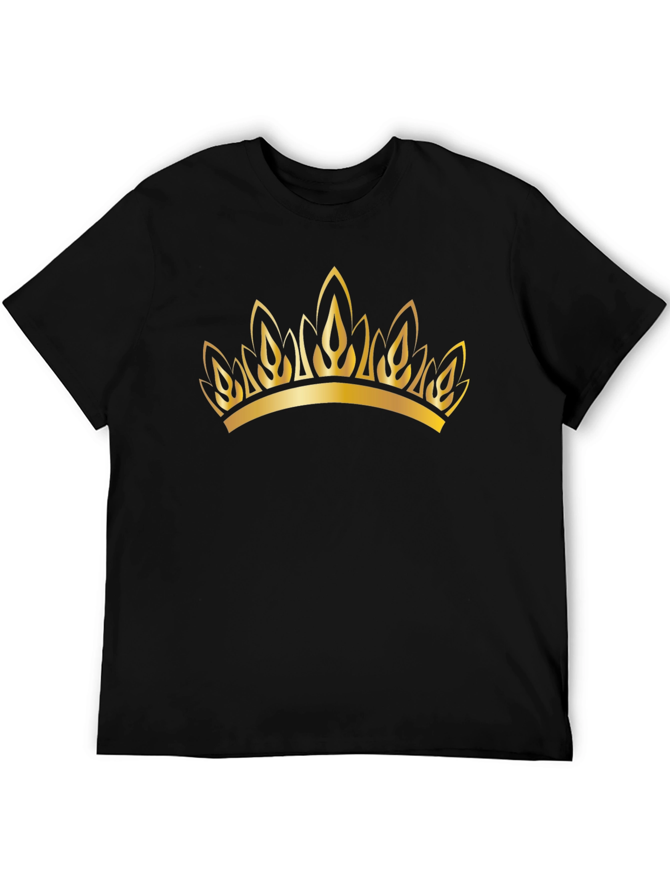 Golden Crown Graphic Black T-Shirt