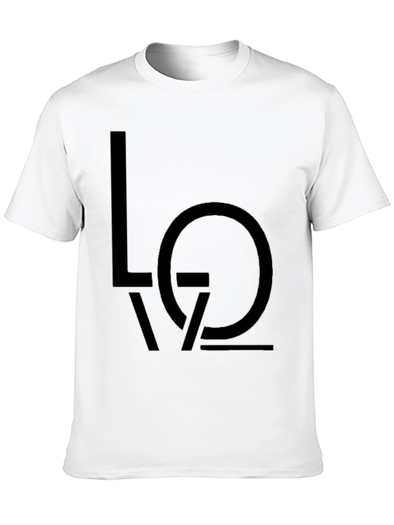 Minimalist LOVE Graphic Print Black T-Shirt