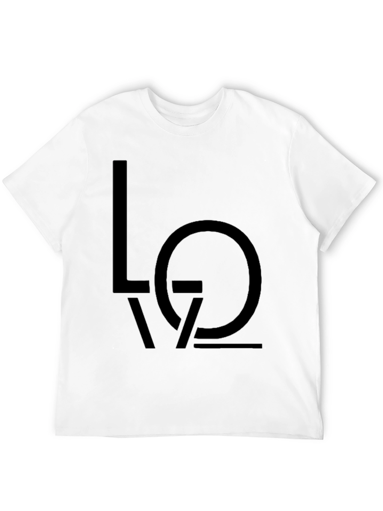 Minimalist LOVE Graphic Print Black T-Shirt