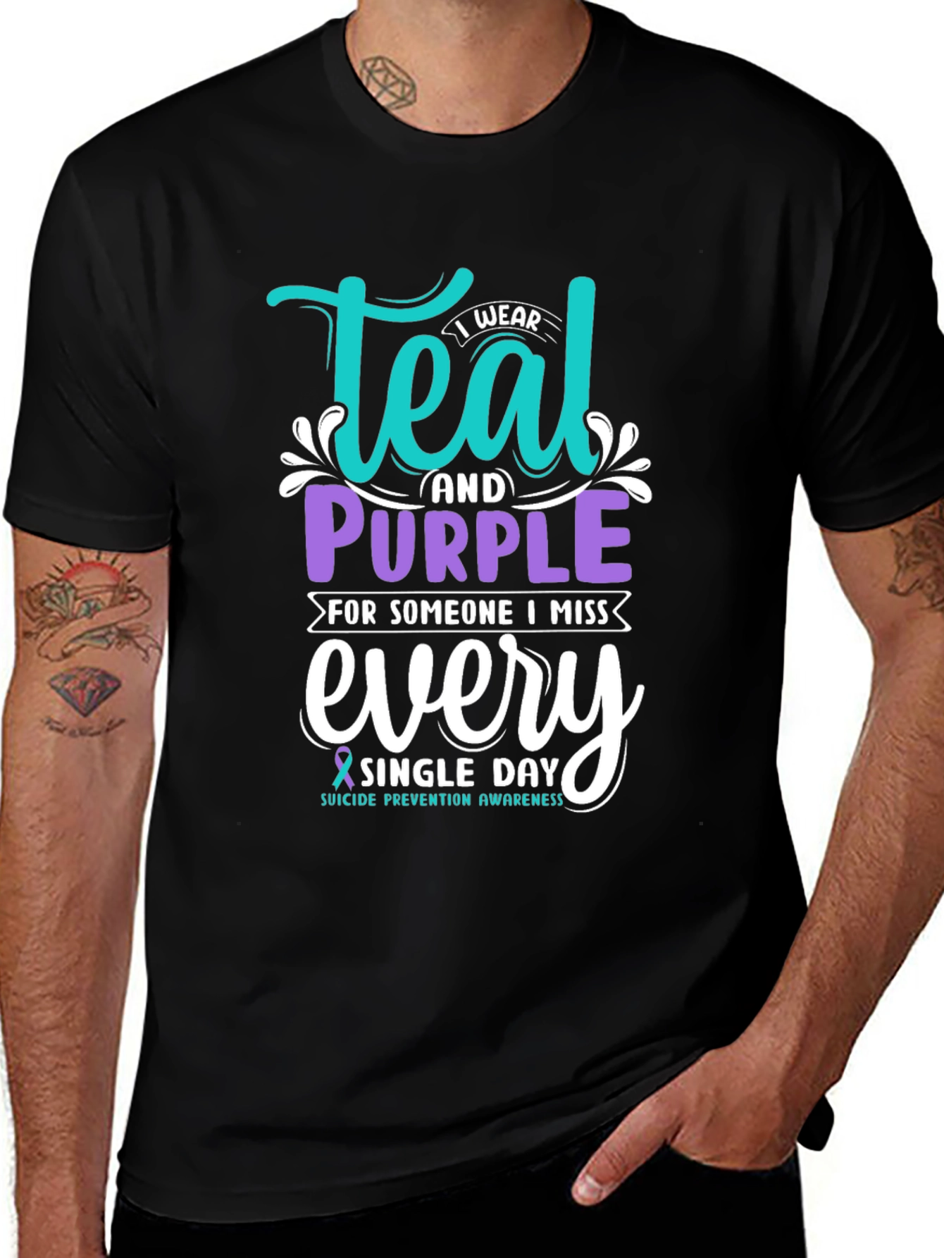 Teal & Purple Suicide Prevention Awareness T-Shirt