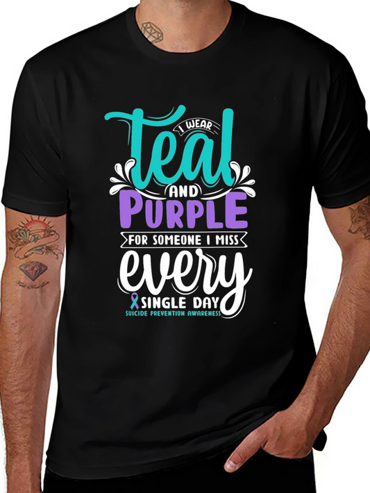 Teal & Purple Suicide Prevention Awareness T-Shirt