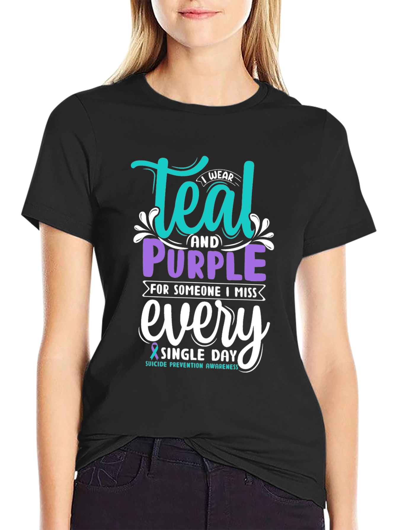 Teal & Purple Suicide Prevention Awareness T-Shirt