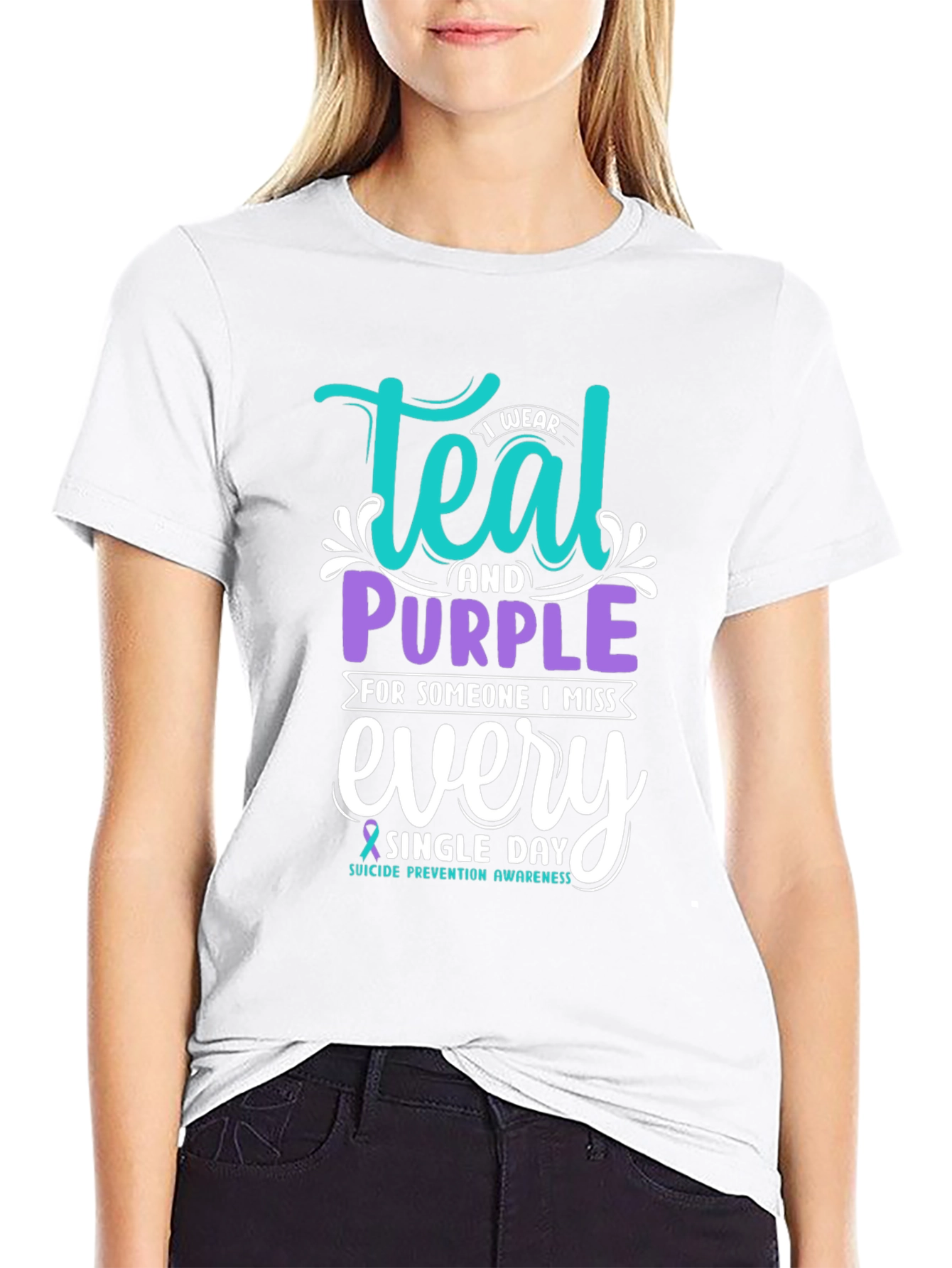 Teal & Purple Suicide Prevention Awareness T-Shirt