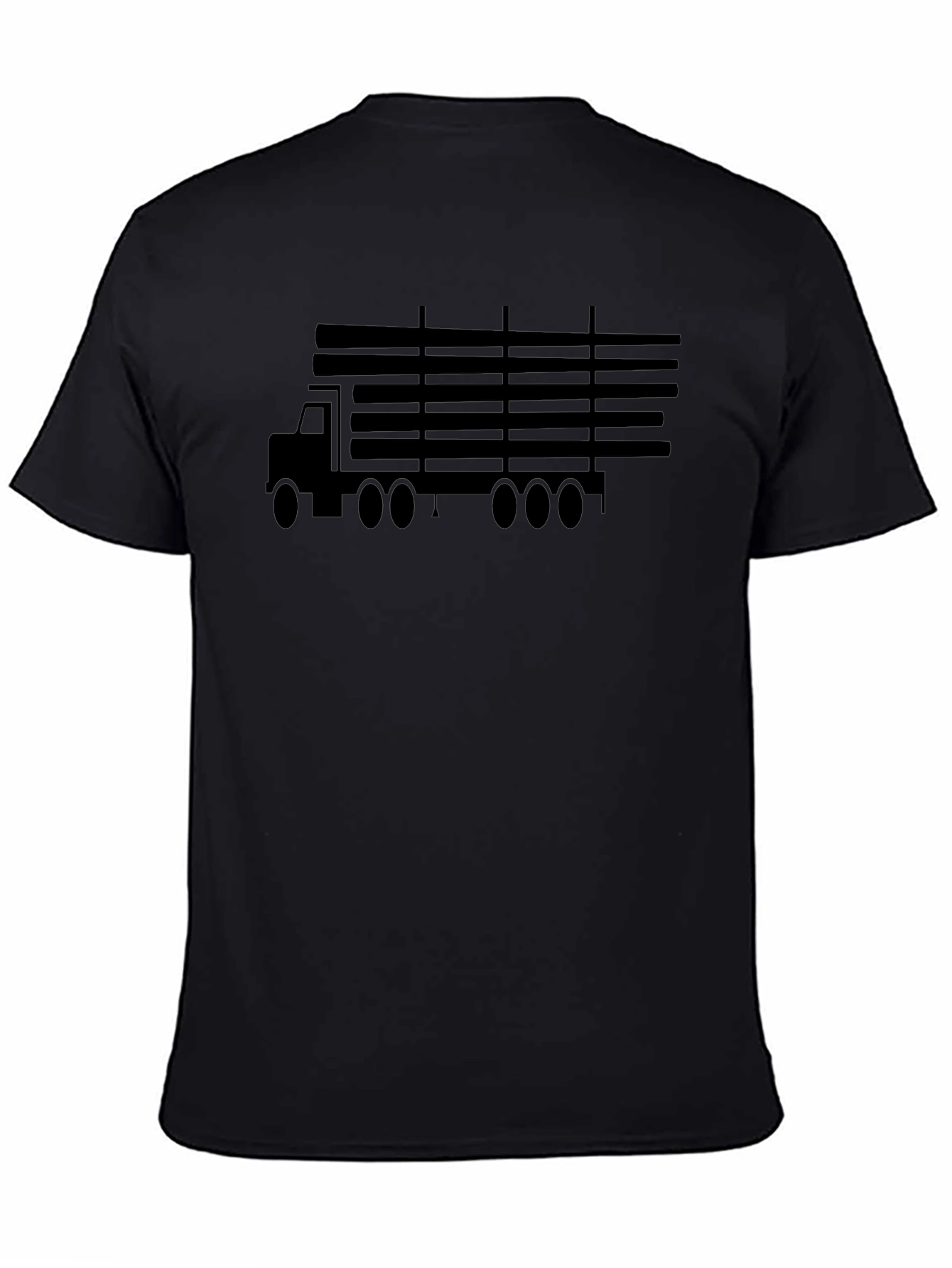 Trucking Life Graphic Tee - Black Cotton T-Shirt