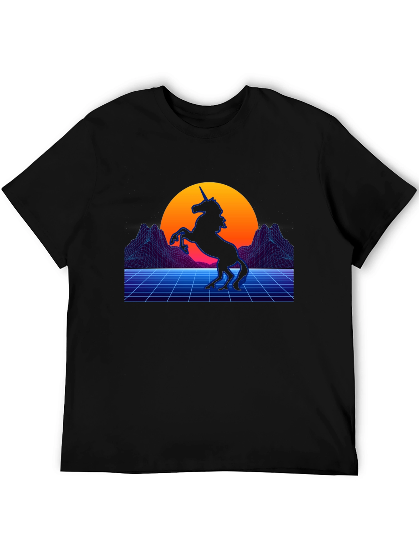 Retro Unicorn T-Shirt - Synthwave Style
