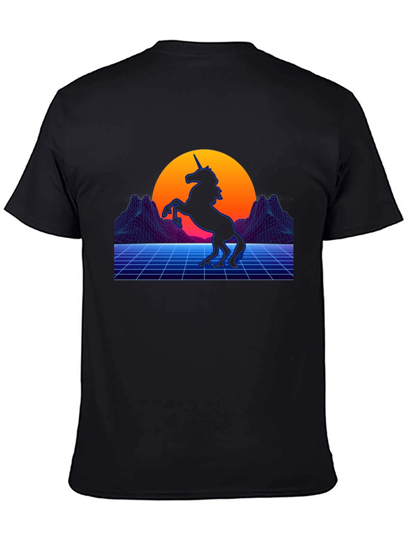 Retro Unicorn T-Shirt - Synthwave Style