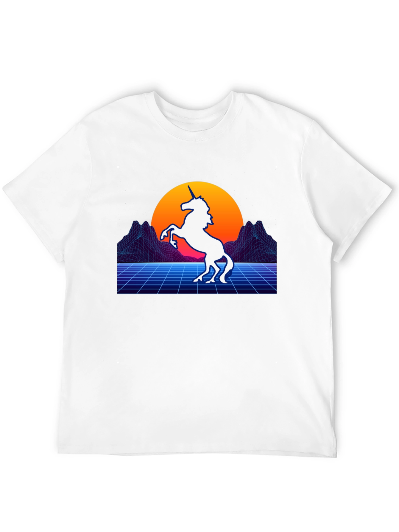Retro Unicorn T-Shirt - Synthwave Style