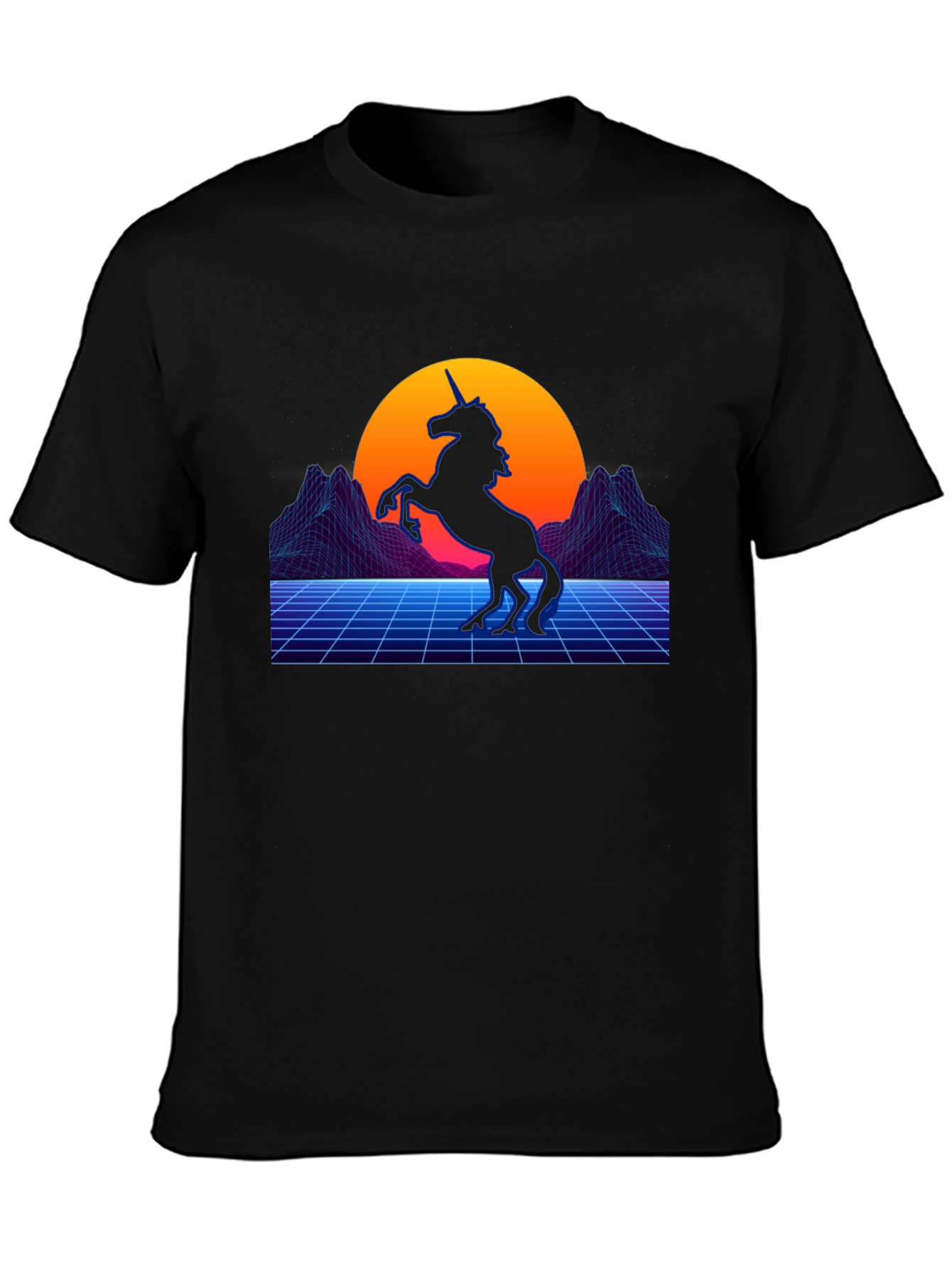 Retro Unicorn T-Shirt - Synthwave Style