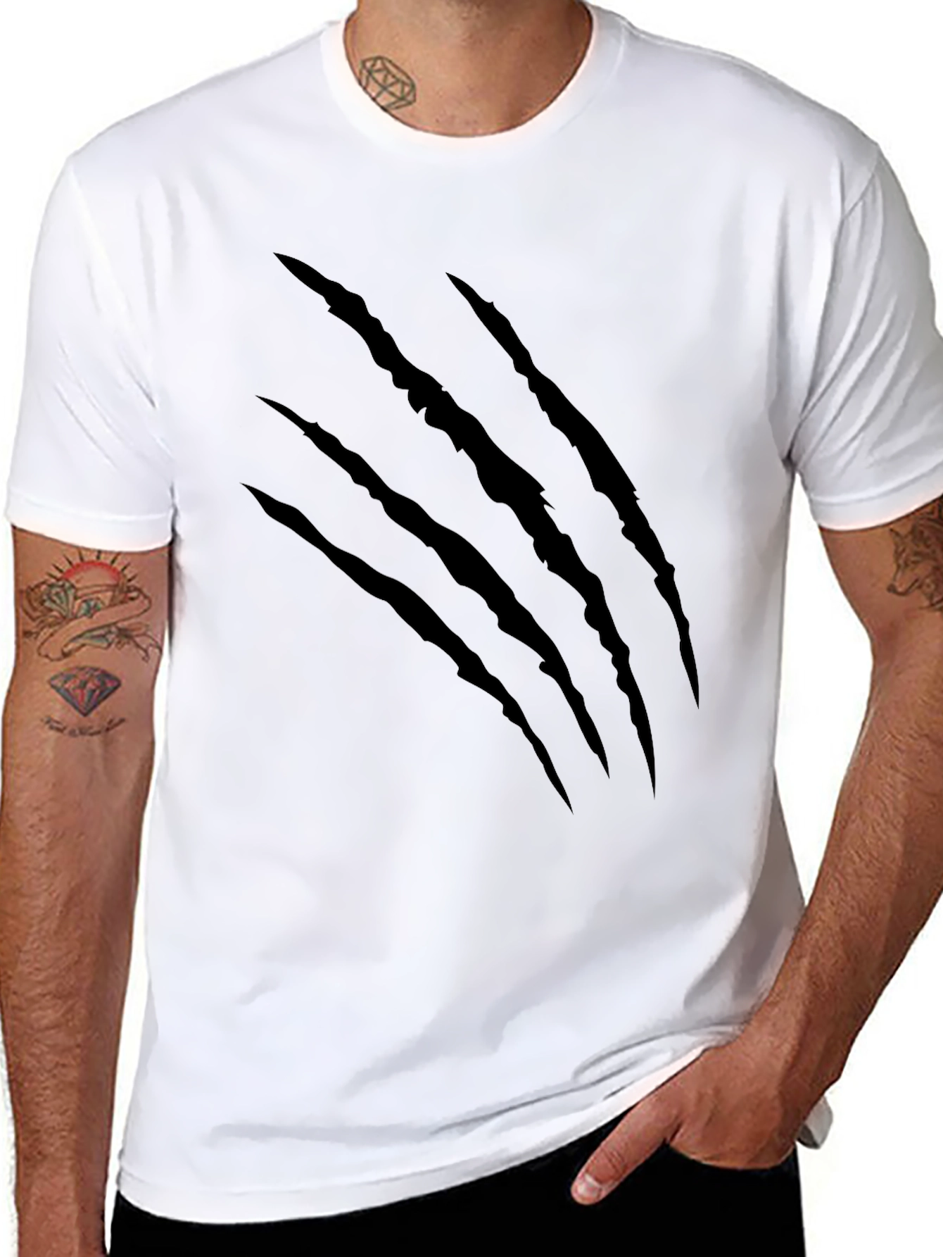 Black Claw Mark Graphic T-Shirt
