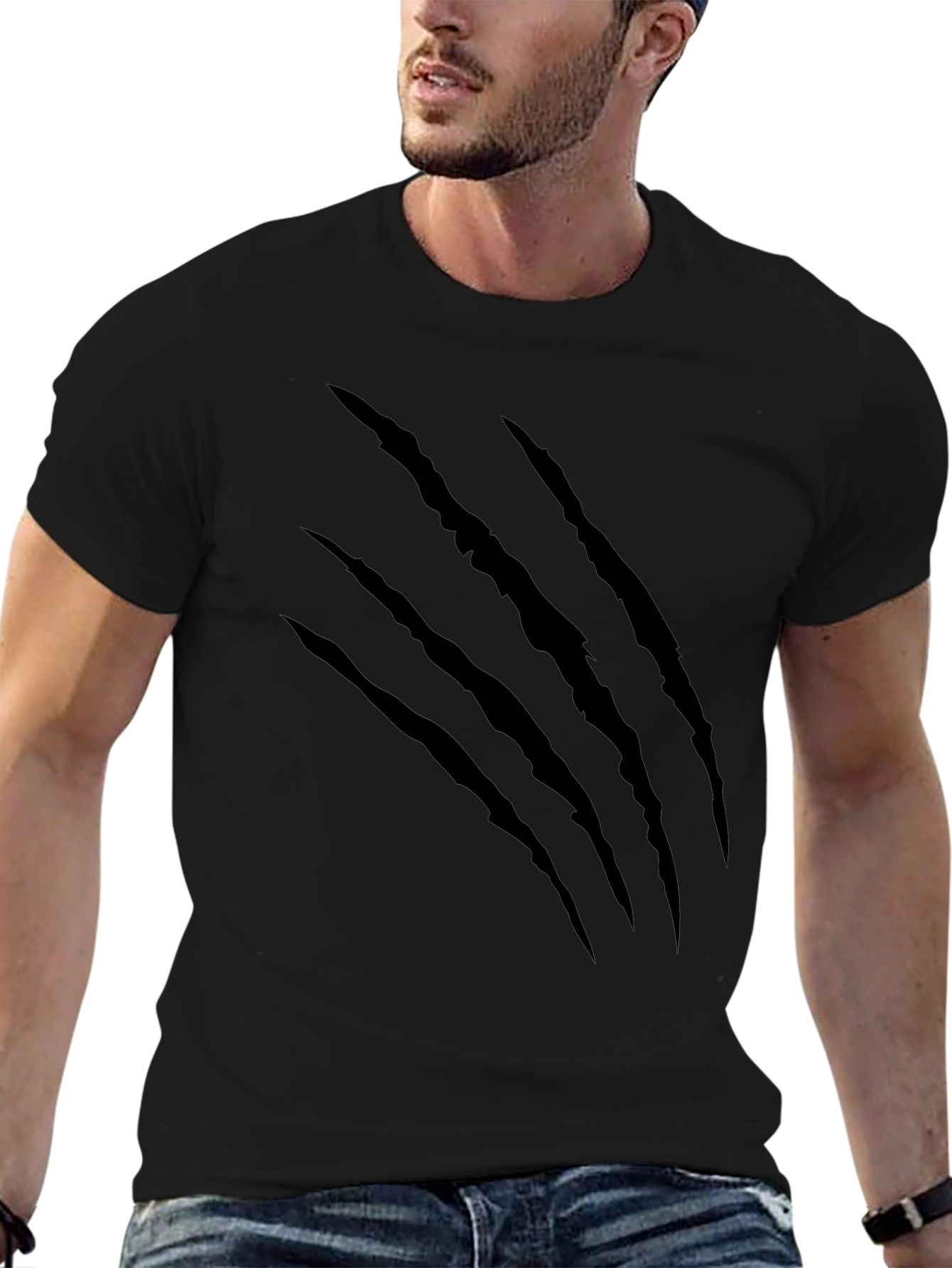 Black Claw Mark Graphic T-Shirt