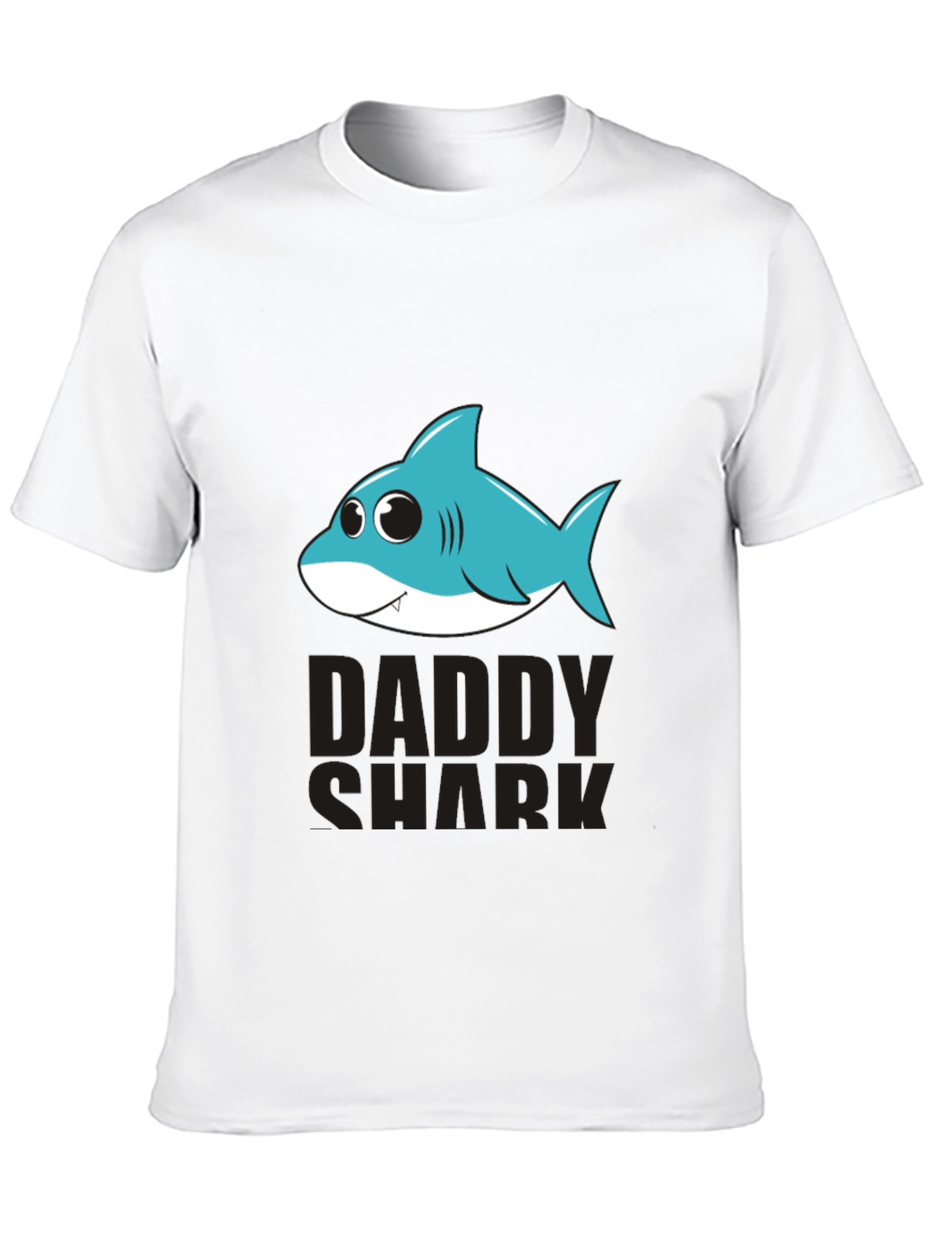 Daddy Shark Graphic T-Shirt - Black Cotton Blend
