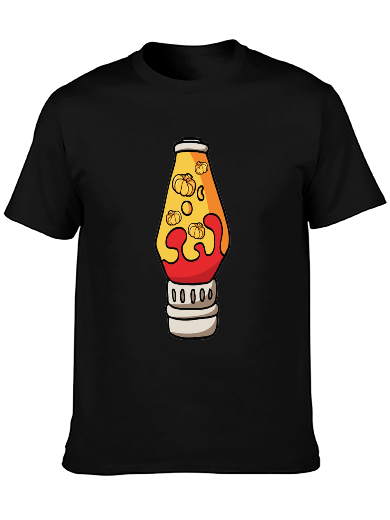 Pumpkin Lava Lamp Black T-Shirt