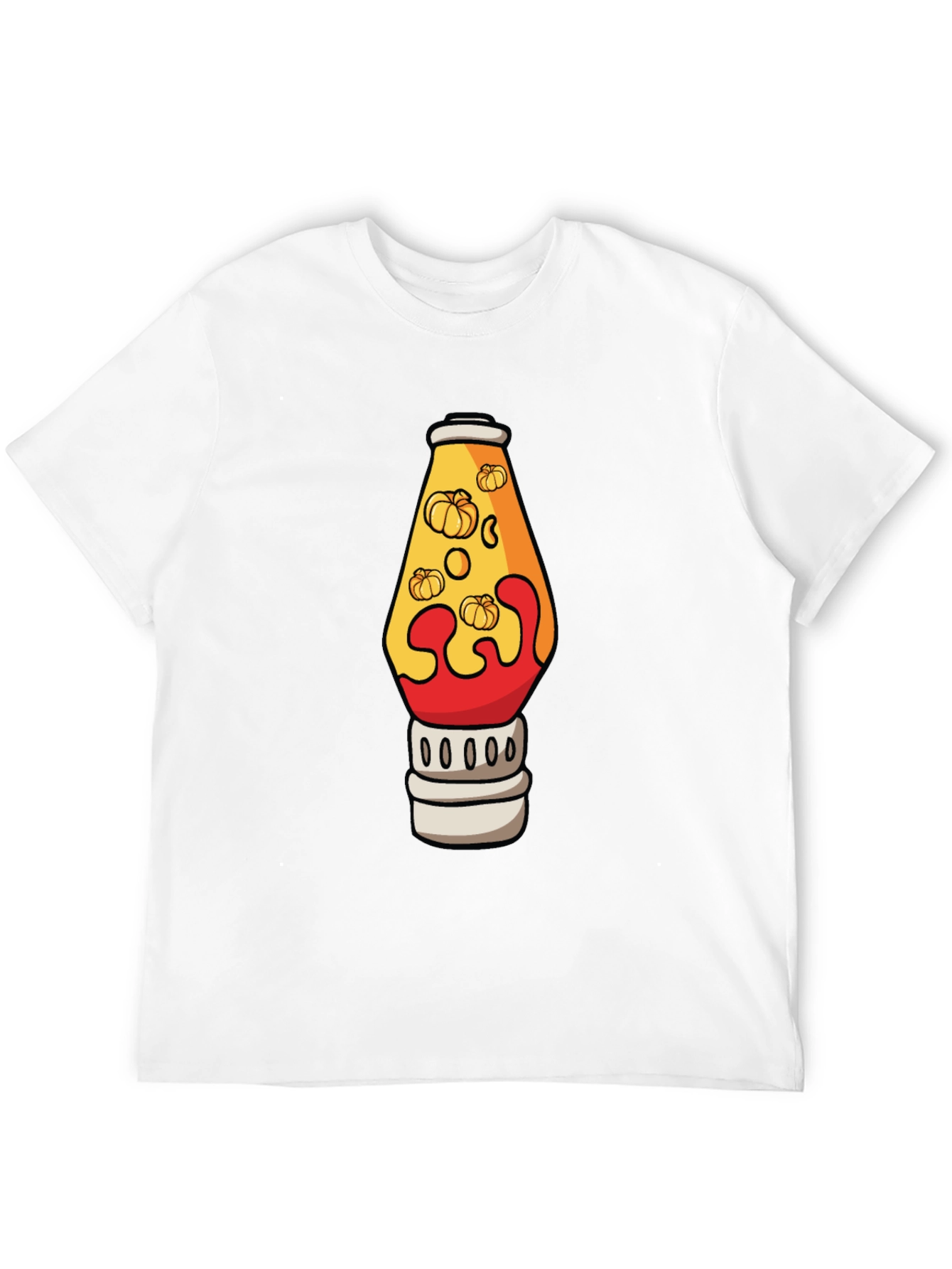 Pumpkin Lava Lamp Black T-Shirt