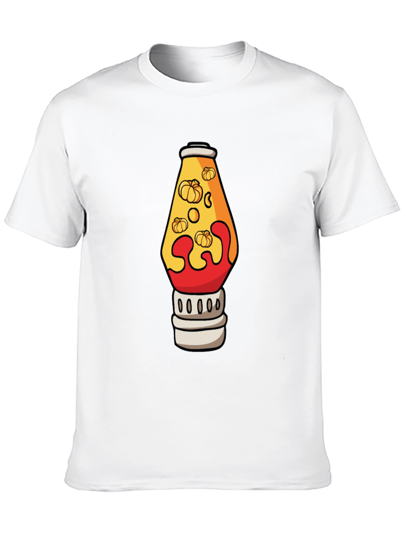Pumpkin Lava Lamp Black T-Shirt