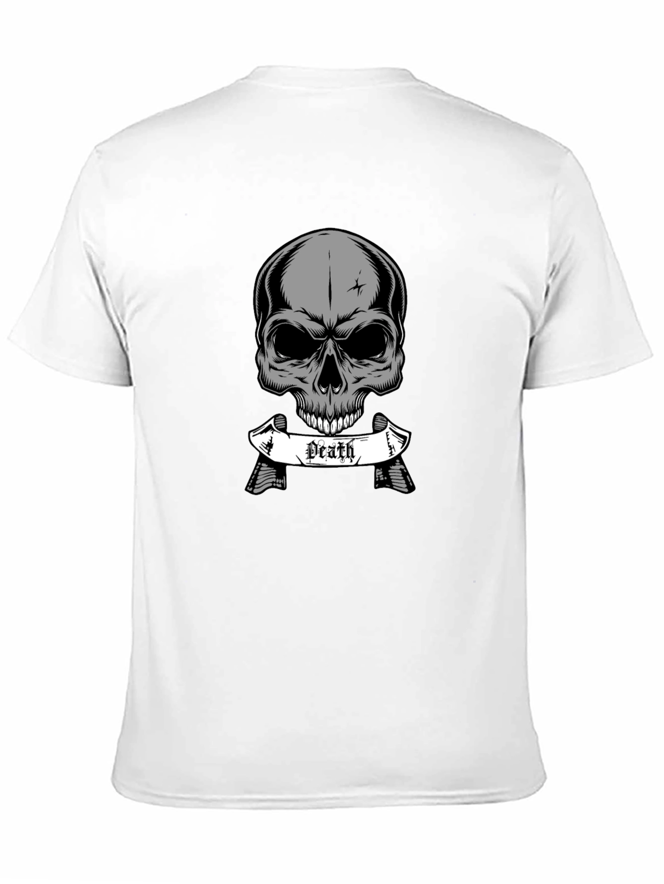Skull Death Graphic Print Black T-Shirt