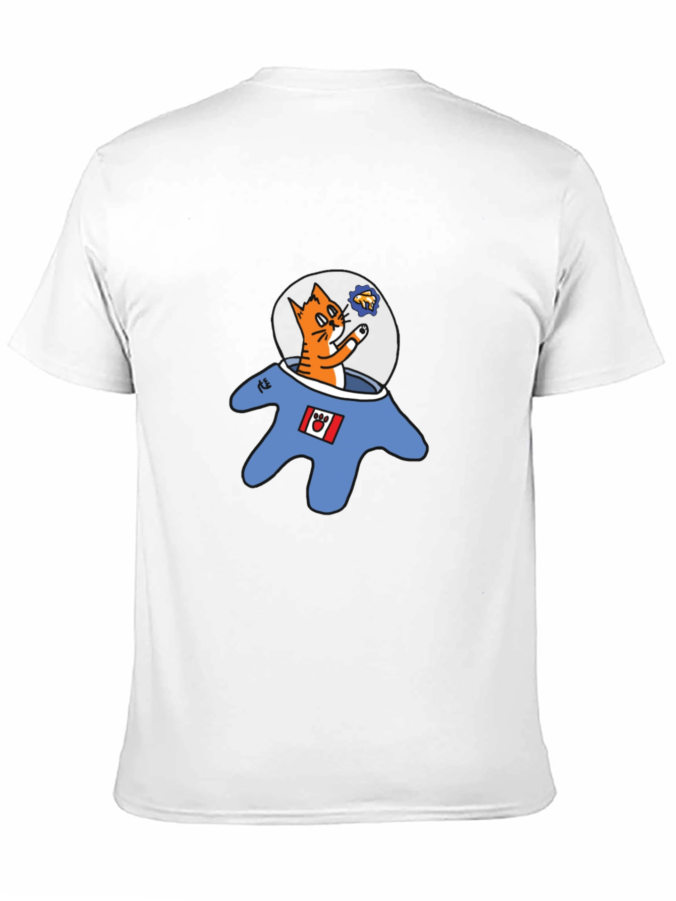 Cat Astronaut Graphic T-Shirt - Black