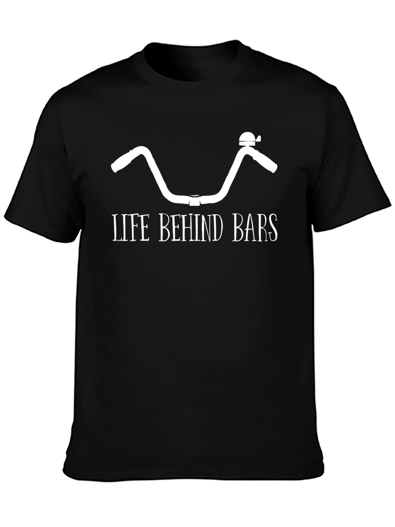 Life Behind Bars Graphic Tee - Bicycle Handlebar Design