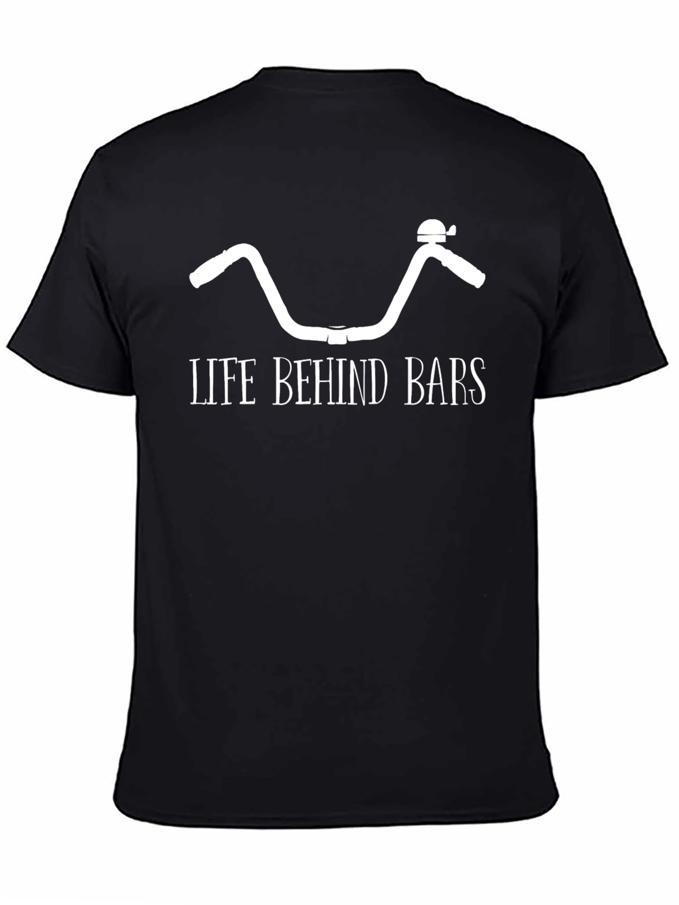 Life Behind Bars Graphic Tee - Bicycle Handlebar Design