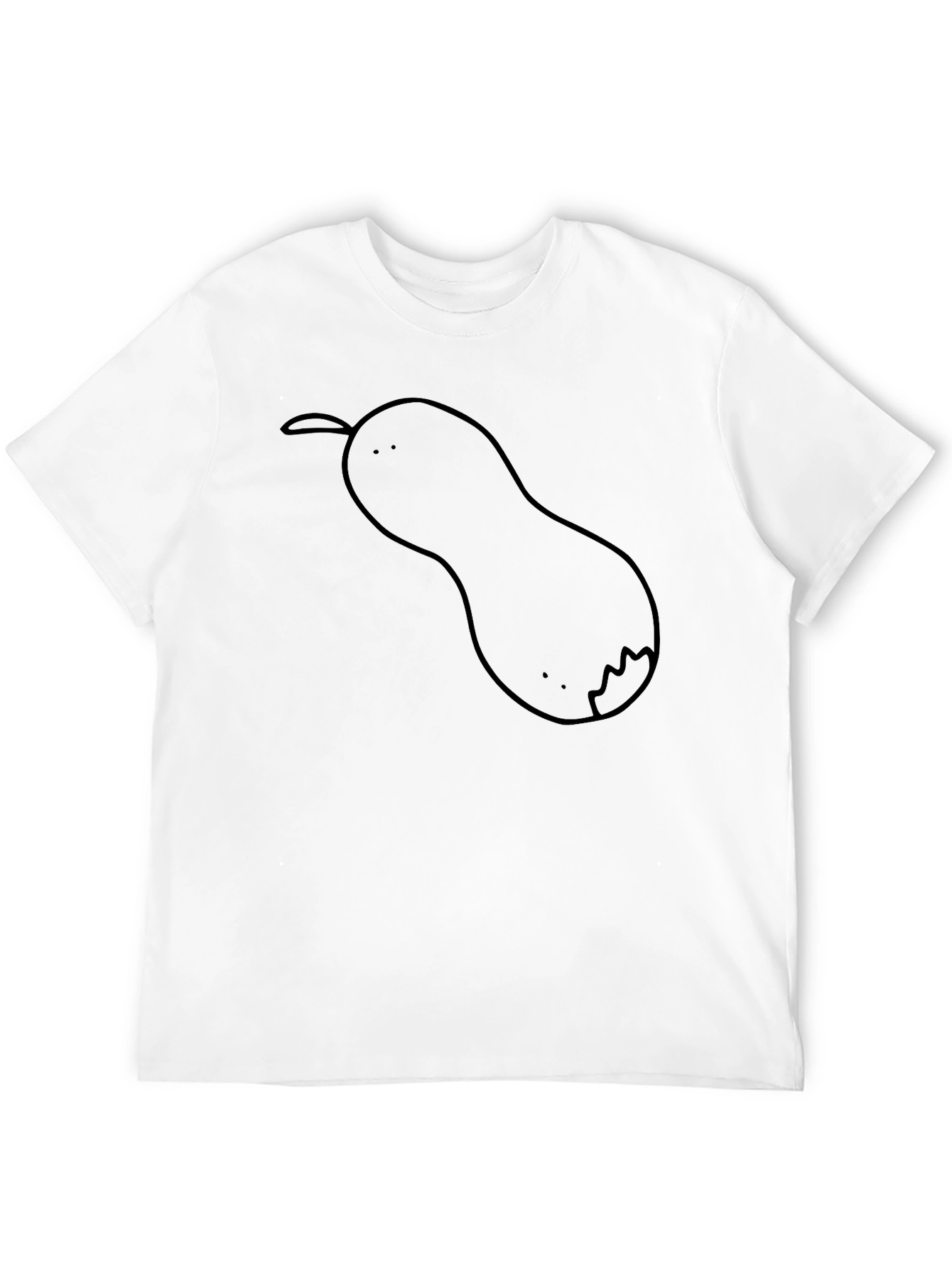 Black Cartoon Pear T-Shirt