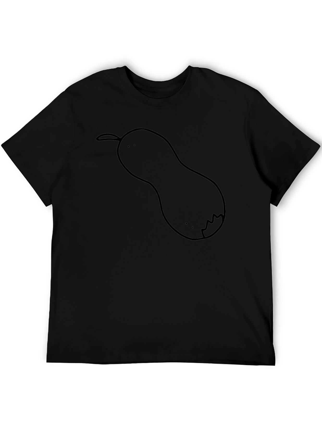 Black Cartoon Pear T-Shirt