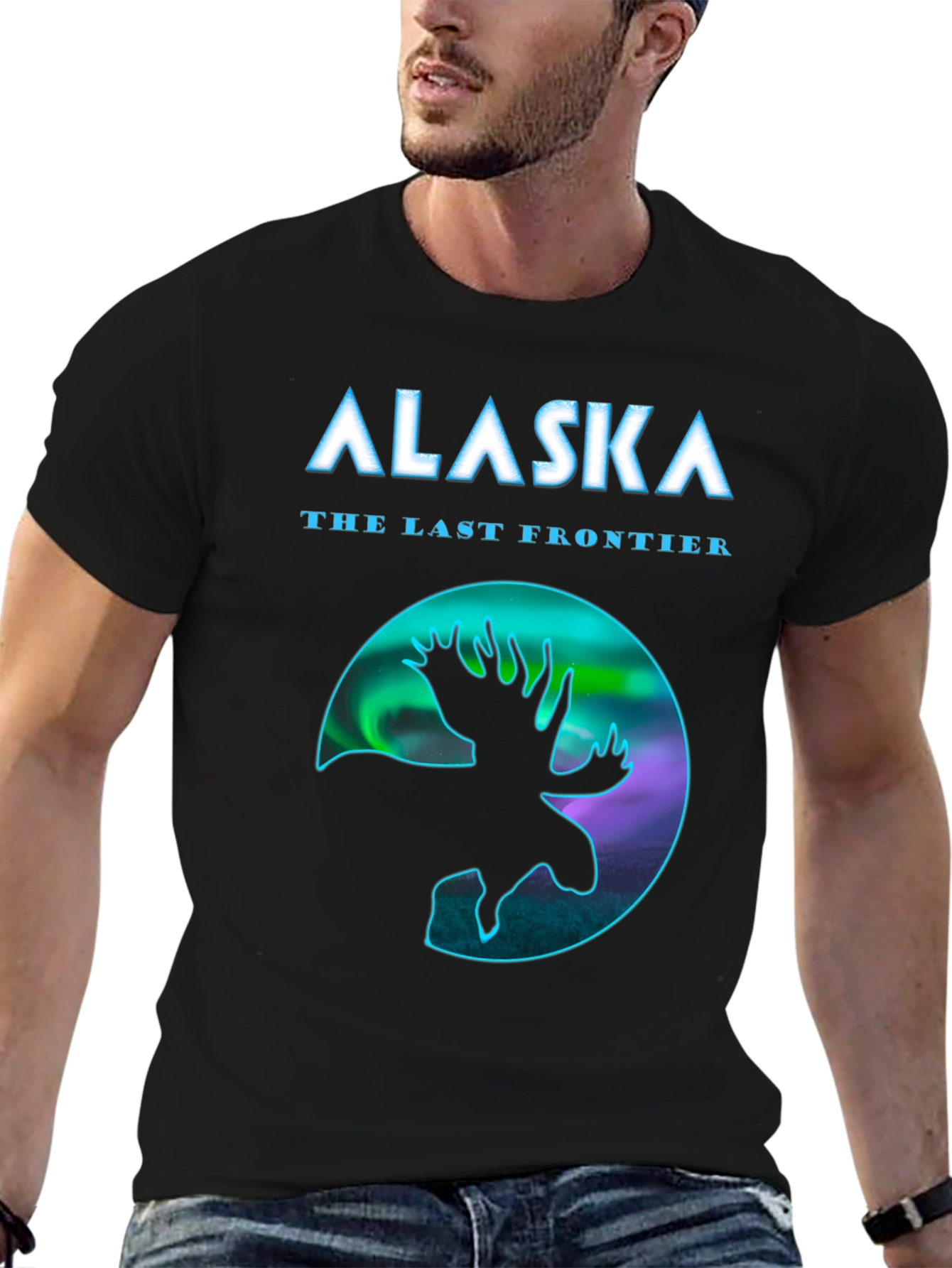 Alaska Last Frontier Moose Graphic T-Shirt
