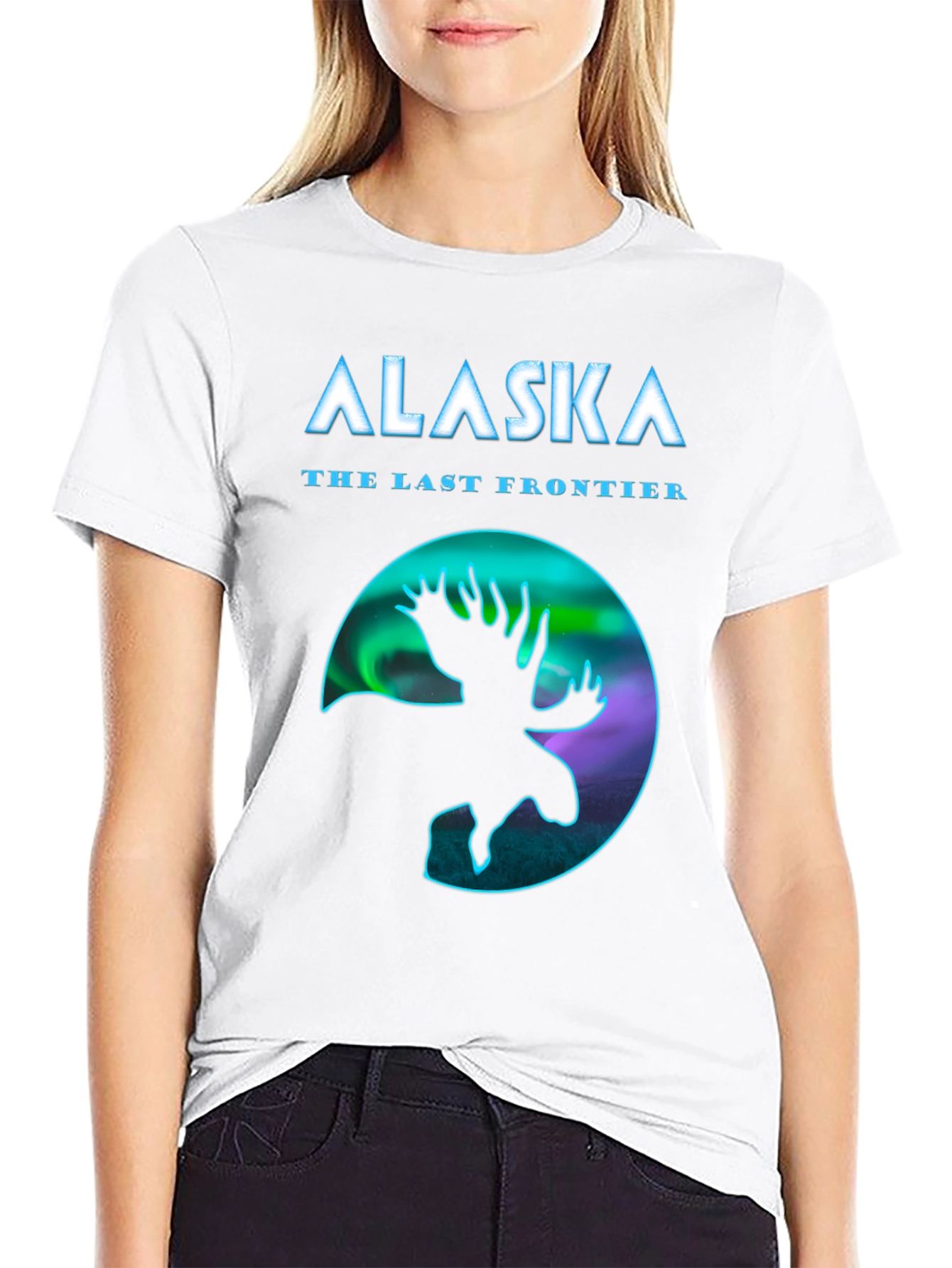 Alaska Last Frontier Moose Graphic T-Shirt