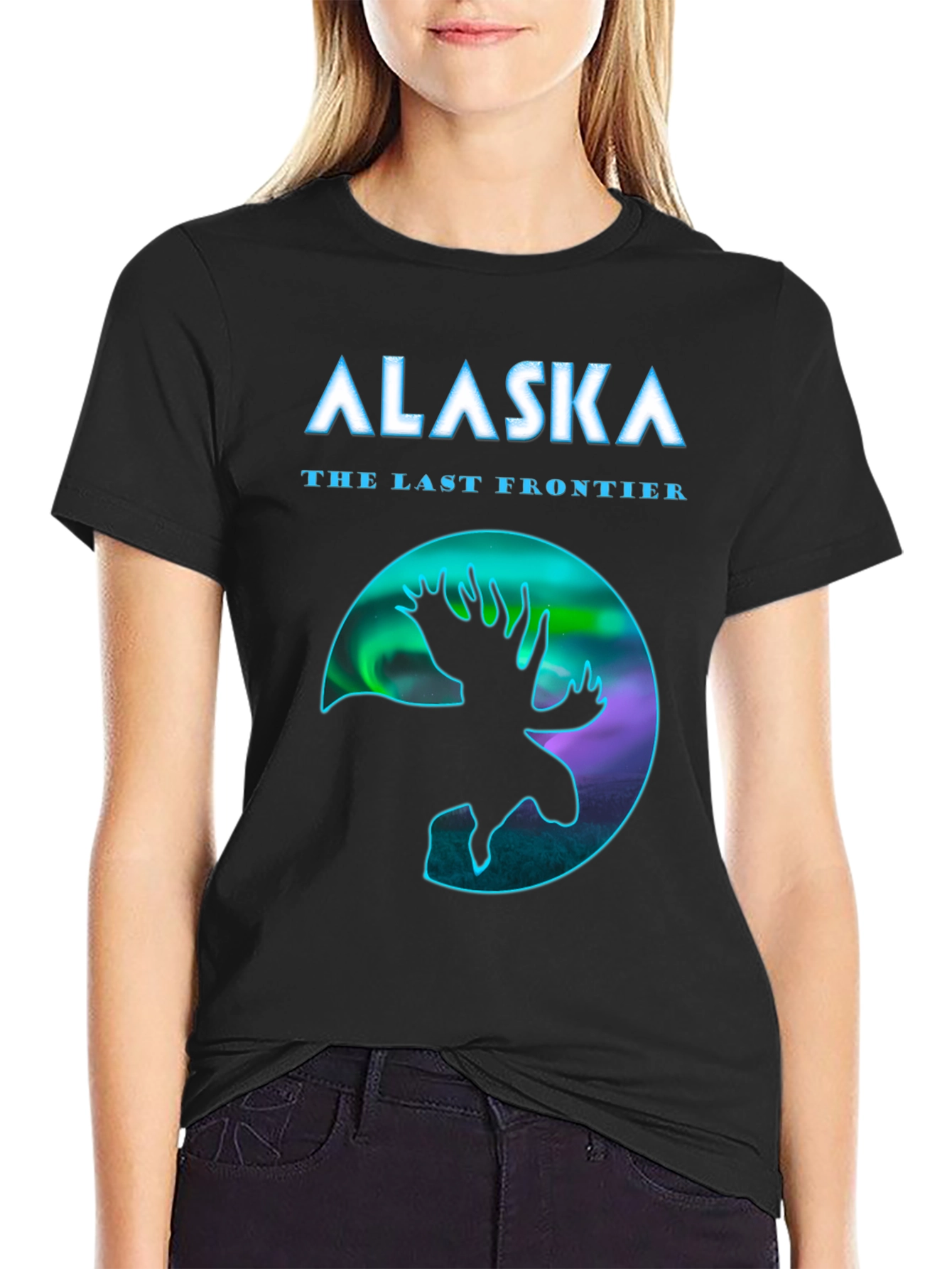 Alaska Last Frontier Moose Graphic T-Shirt