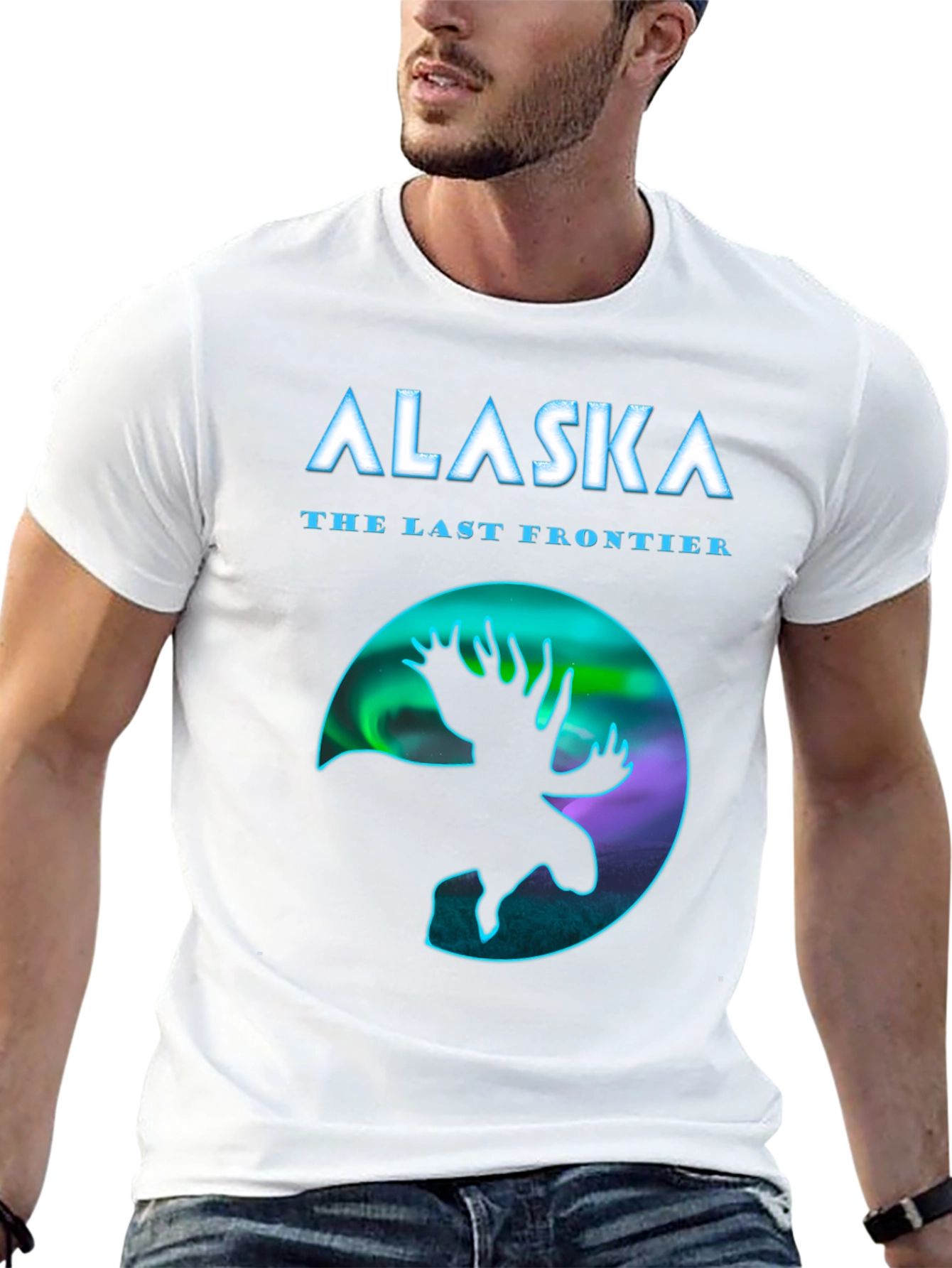 Alaska Last Frontier Moose Graphic T-Shirt