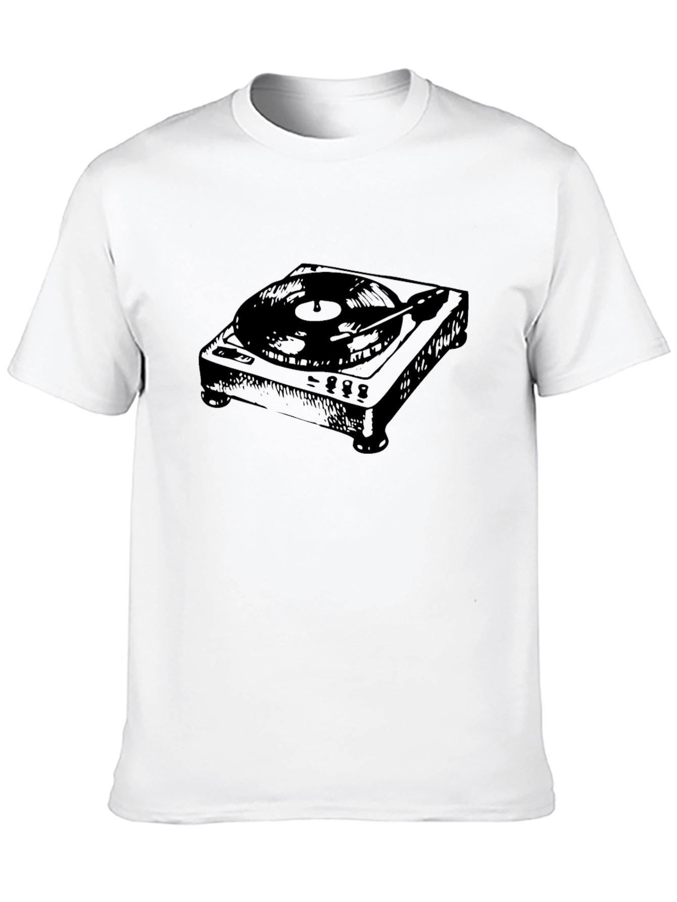 DJ Turntable Graphic T-Shirt - Black