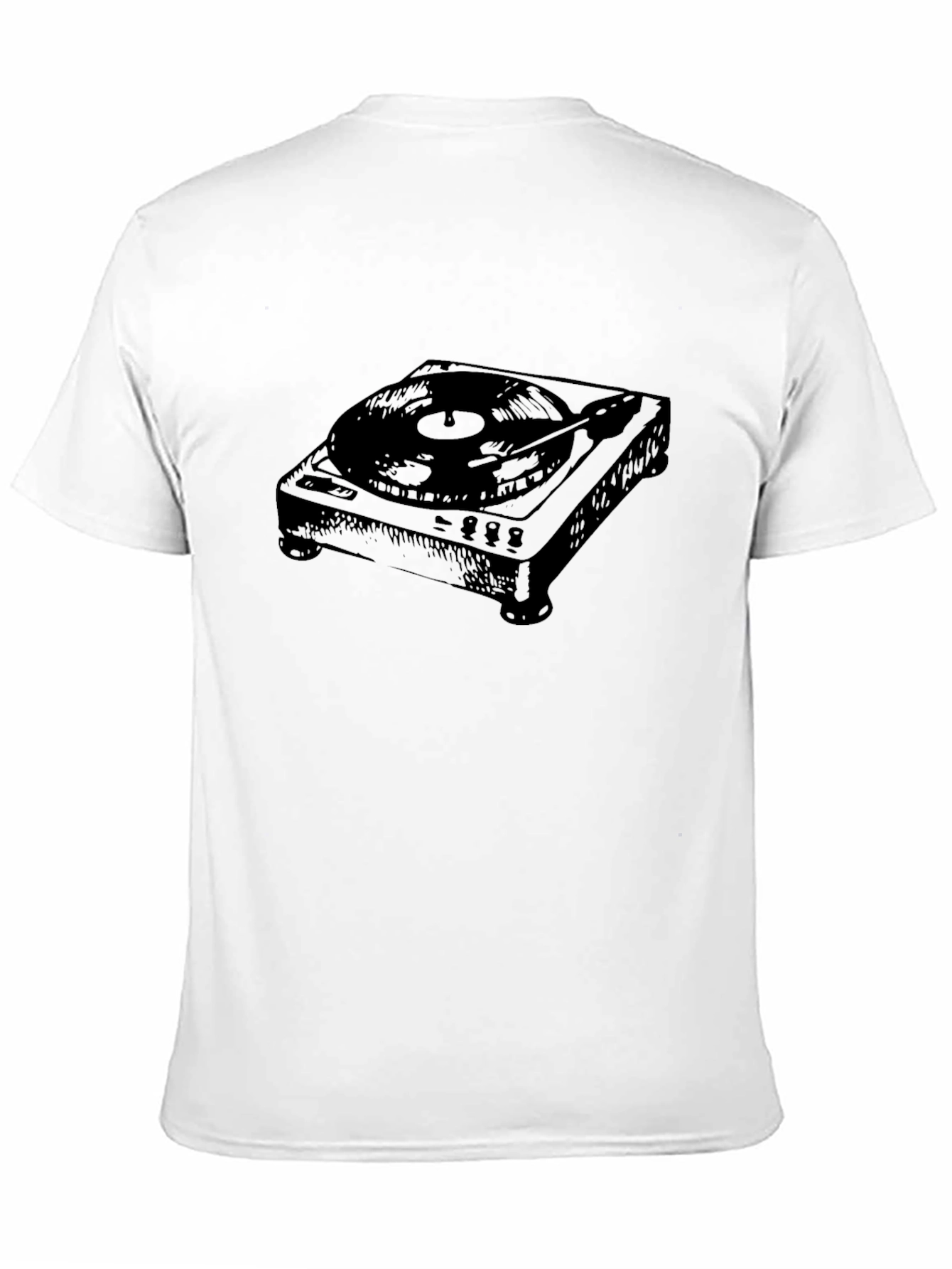 DJ Turntable Graphic T-Shirt - Black