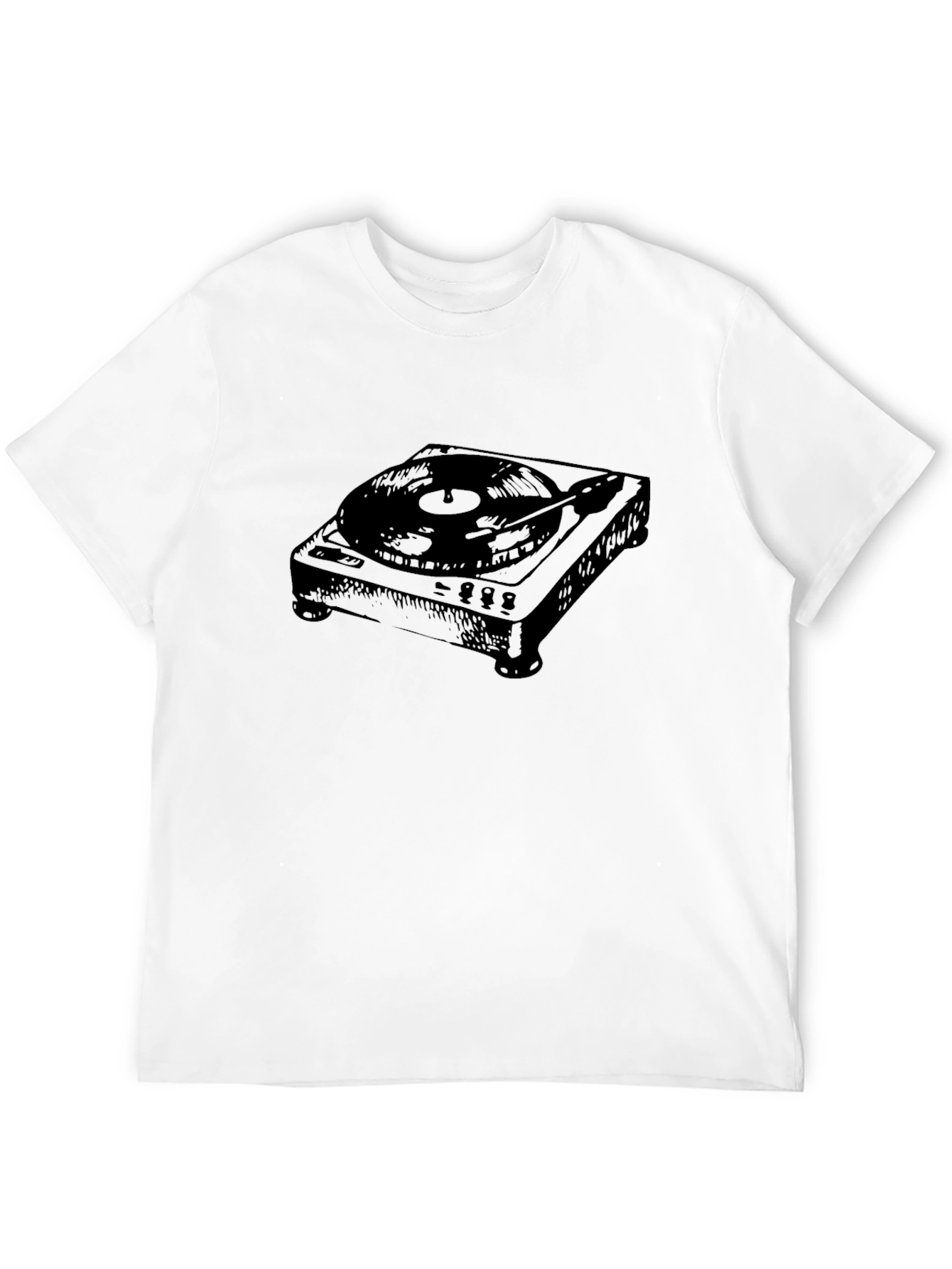 DJ Turntable Graphic T-Shirt - Black