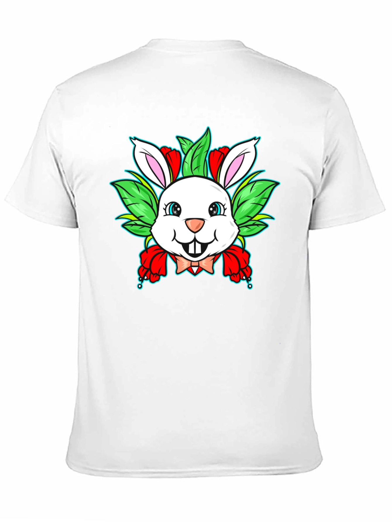 Cute Bunny Graphic Black T-Shirt