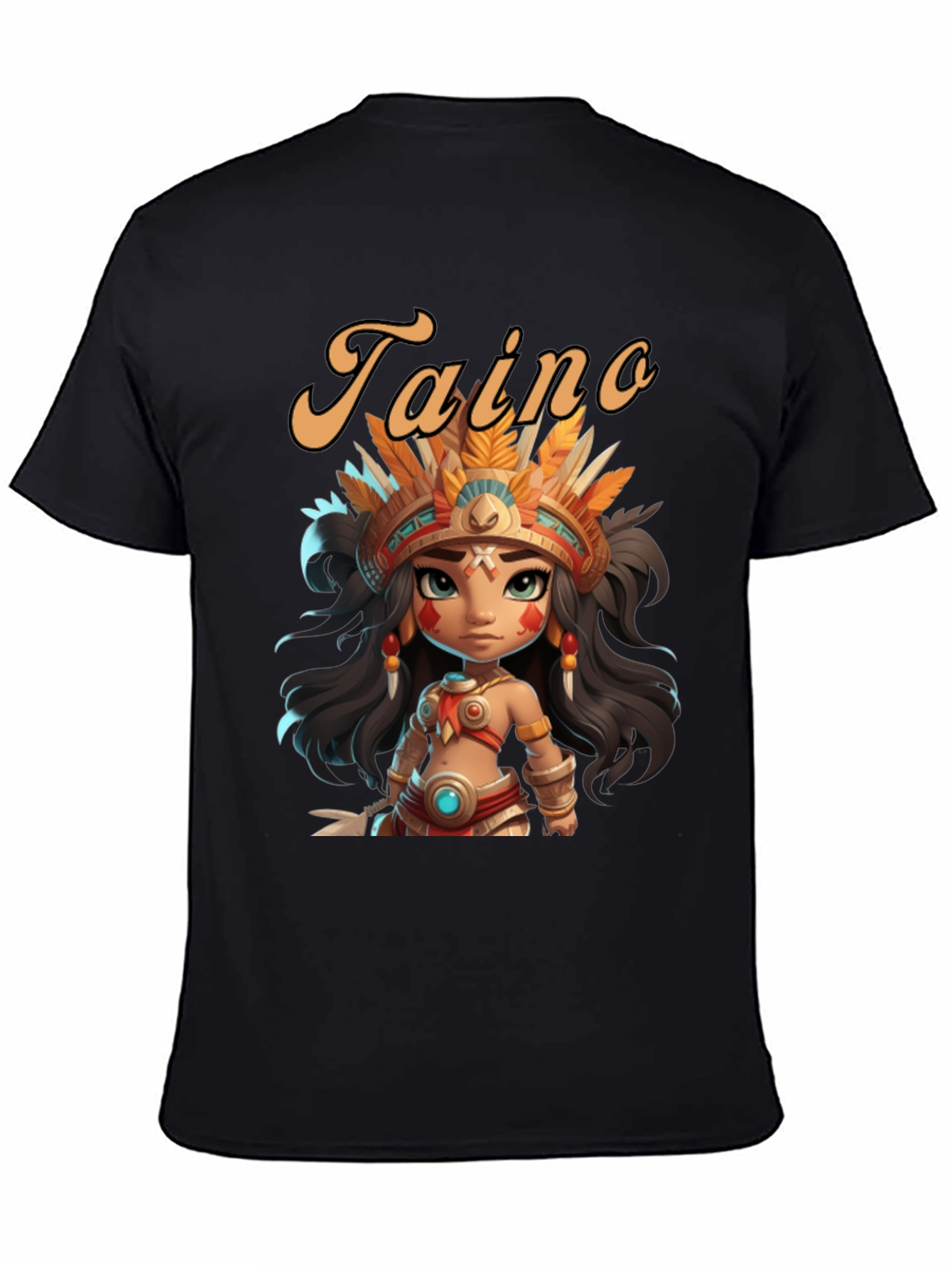 Taino Girl Black T-Shirt