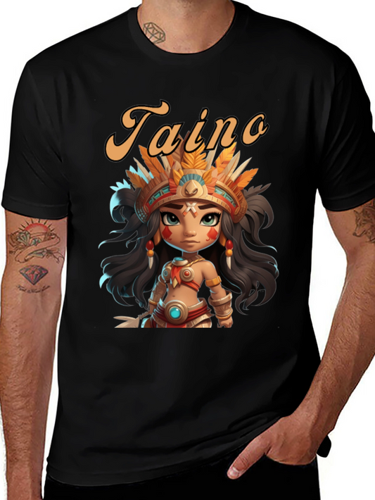Taino Girl Black T-Shirt