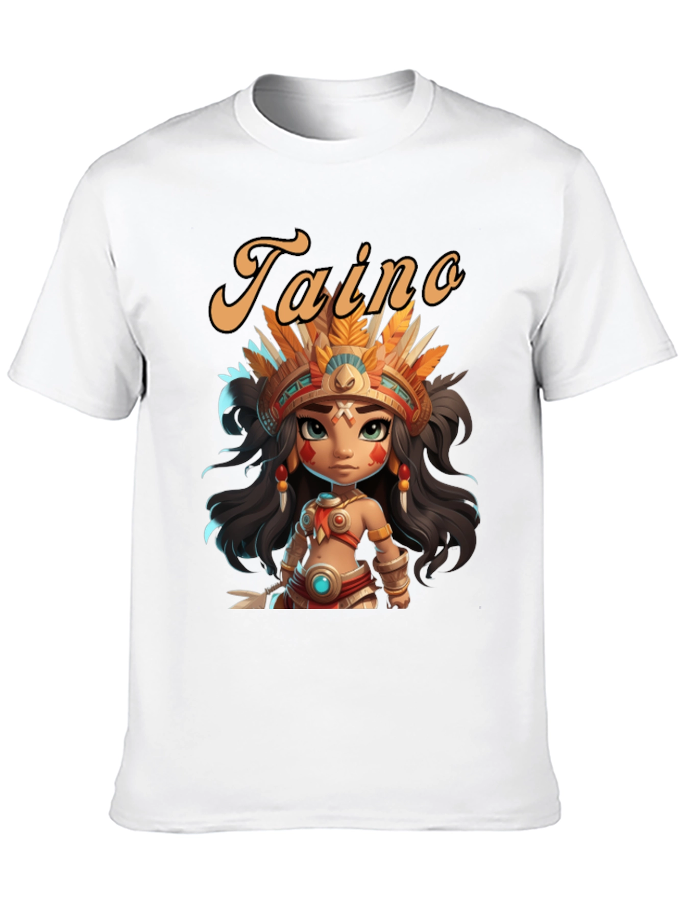 Taino Girl Black T-Shirt